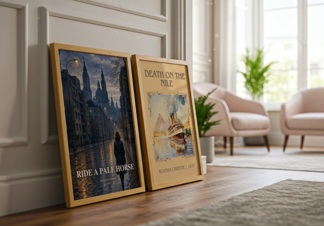 Ride a Pale Horse watercolour print framed by window – literary home decor