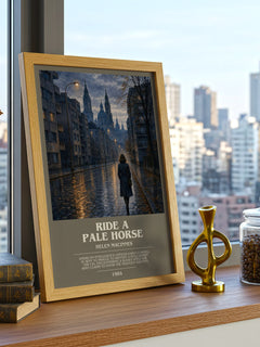 Ride a Pale Horse bookish print framed by window – literary home decor