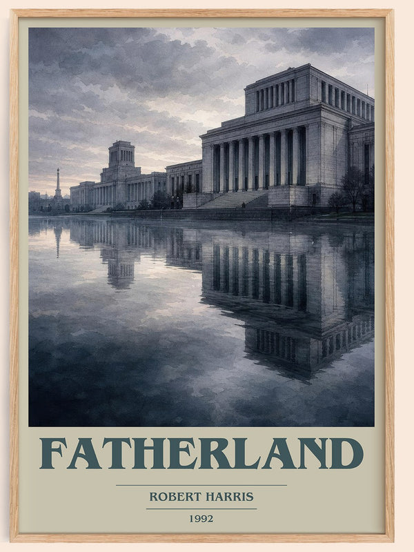 Fatherland book cover book poster by Robert Harris – framed literary art print