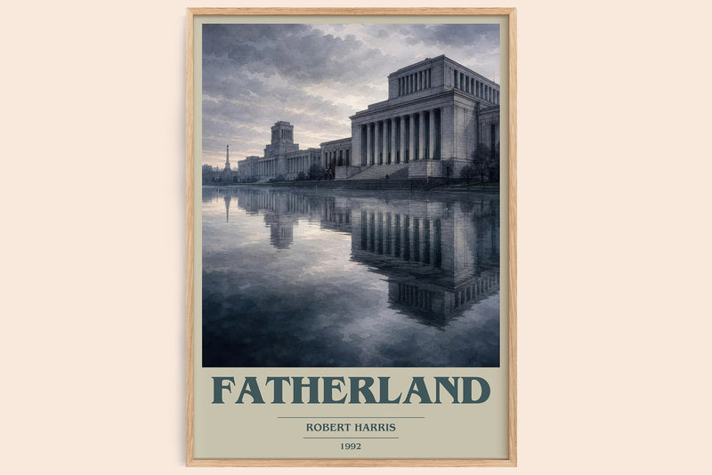 Fatherland Book Cover Poster by Robert Harris (Modern Minimalist style)