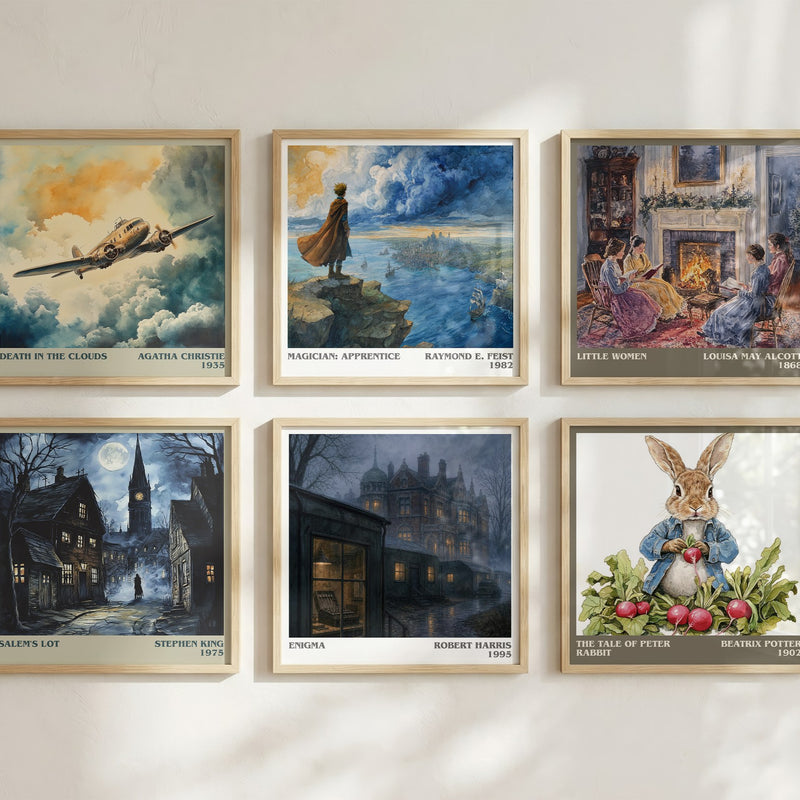 Enigma literary art print colour and style options – Robert Harris book art