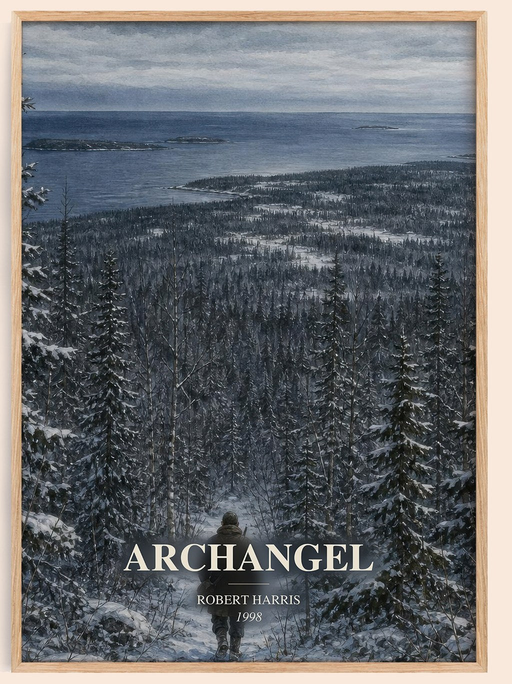 Archangel watercolour book poster by Robert Harris – framed literary art print