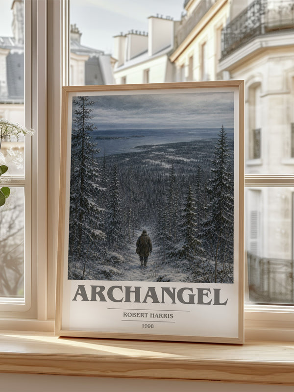 Archangel book cover poster colour and style options – Robert Harris book art