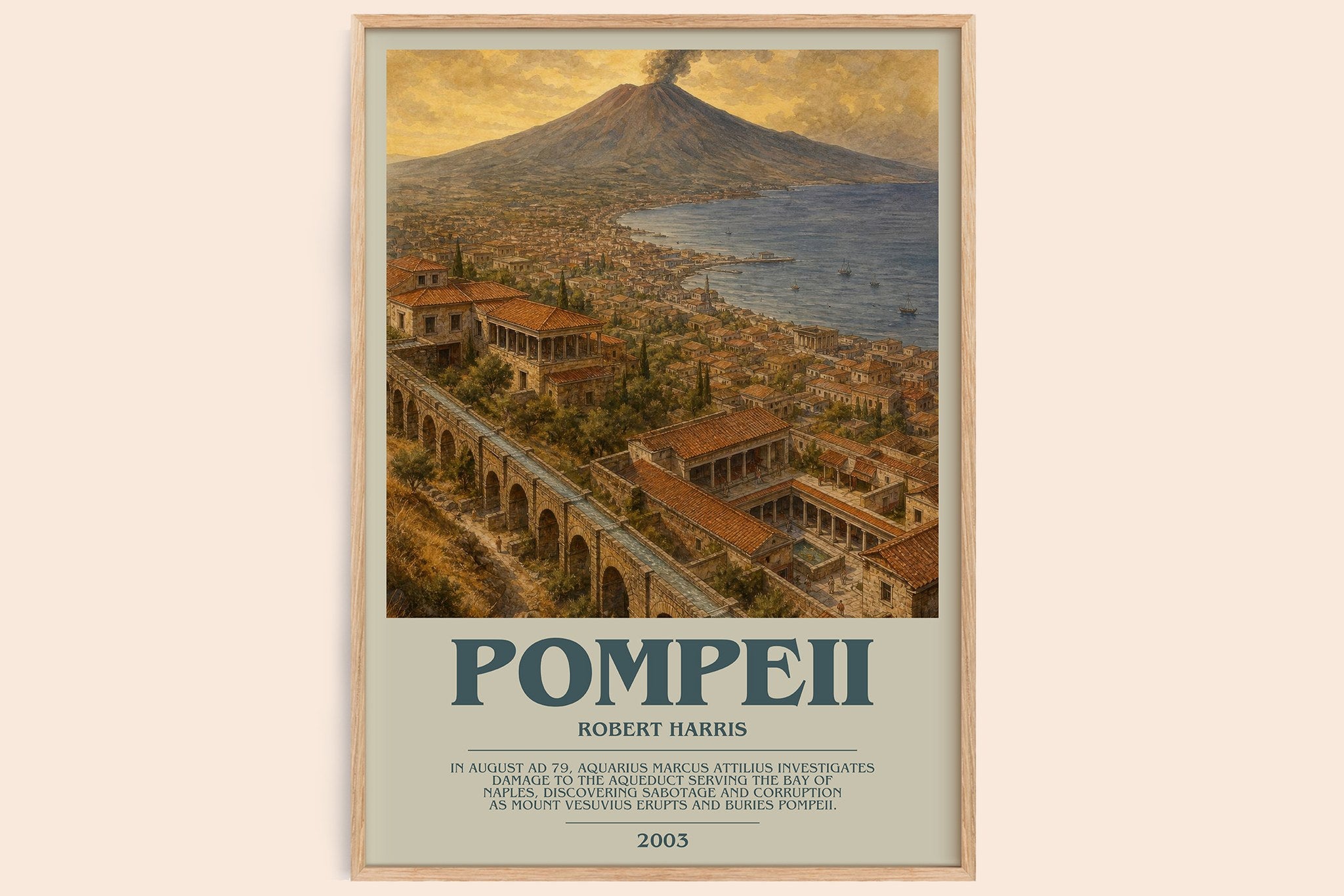 Pompeii Bookish Wall Art by Robert Harris