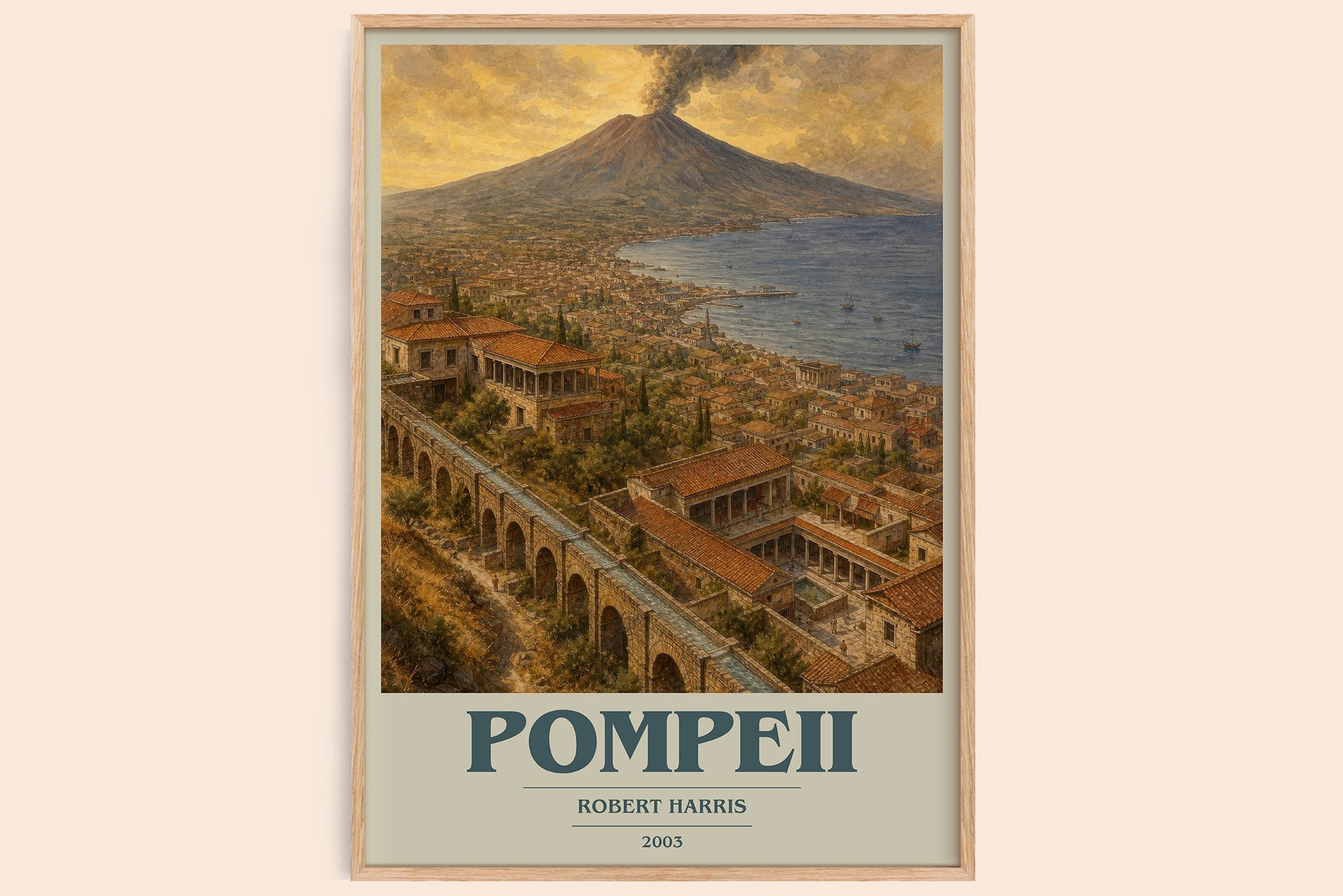 Pompeii Book Cover Poster by Robert Harris