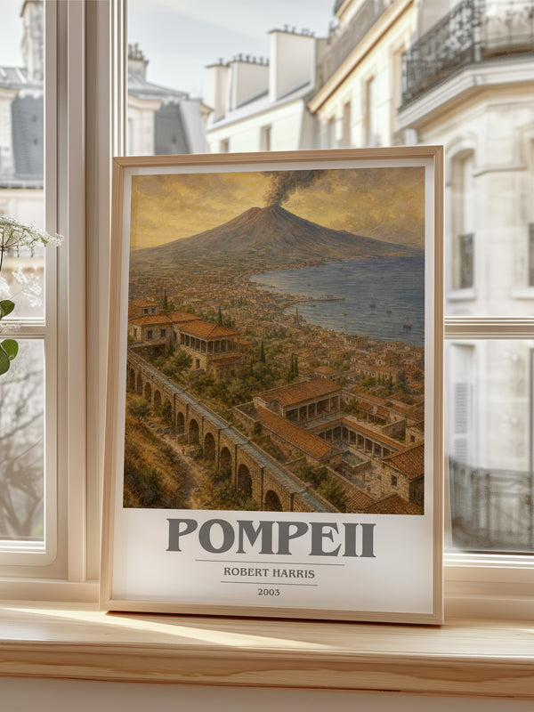Pompeii book cover poster colour and style options – Robert Harris book art