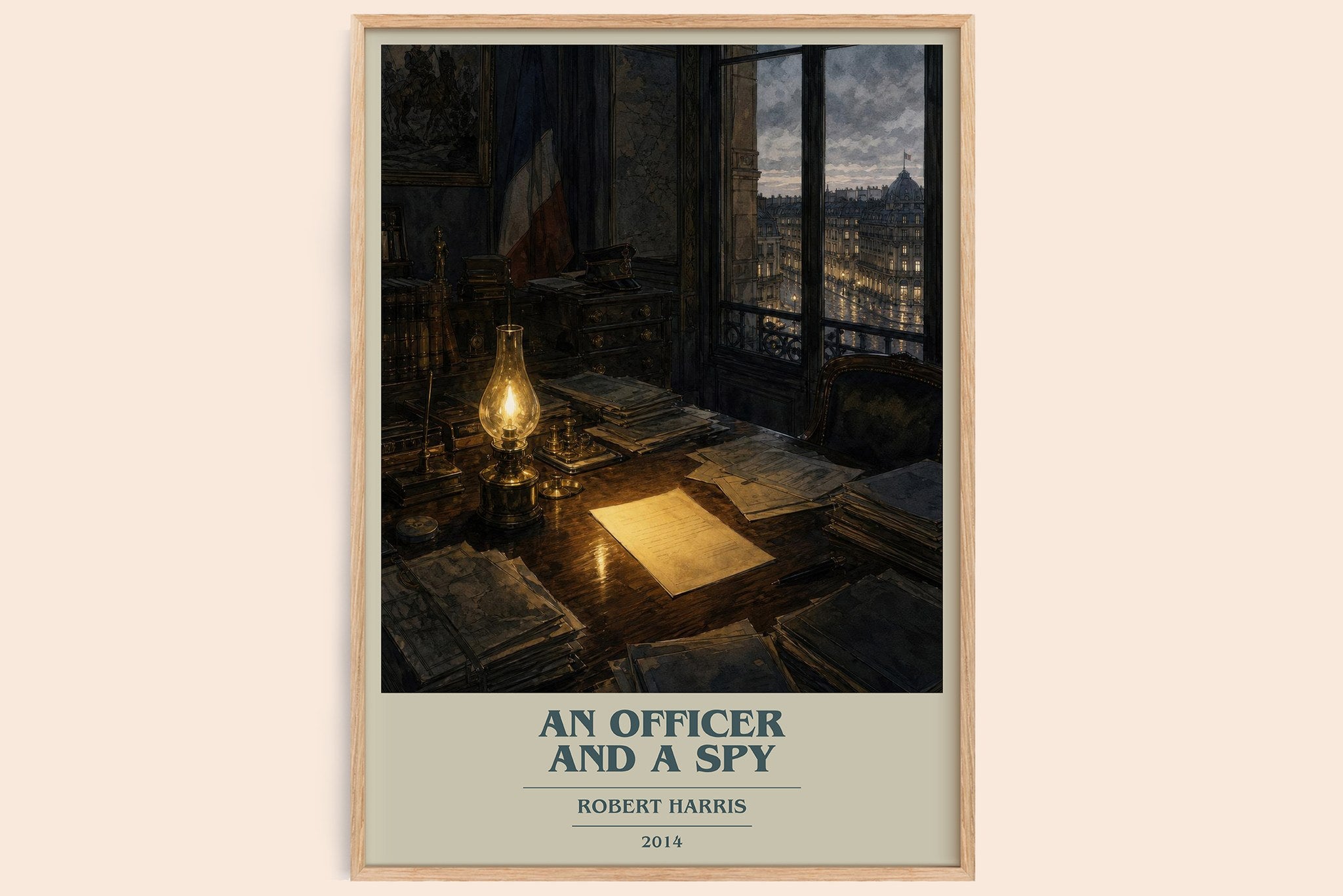 An Officer and a Spy Book Cover Poster by Robert Harris
