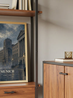Munich book watercolour illustration paper finish options – matte satin gloss