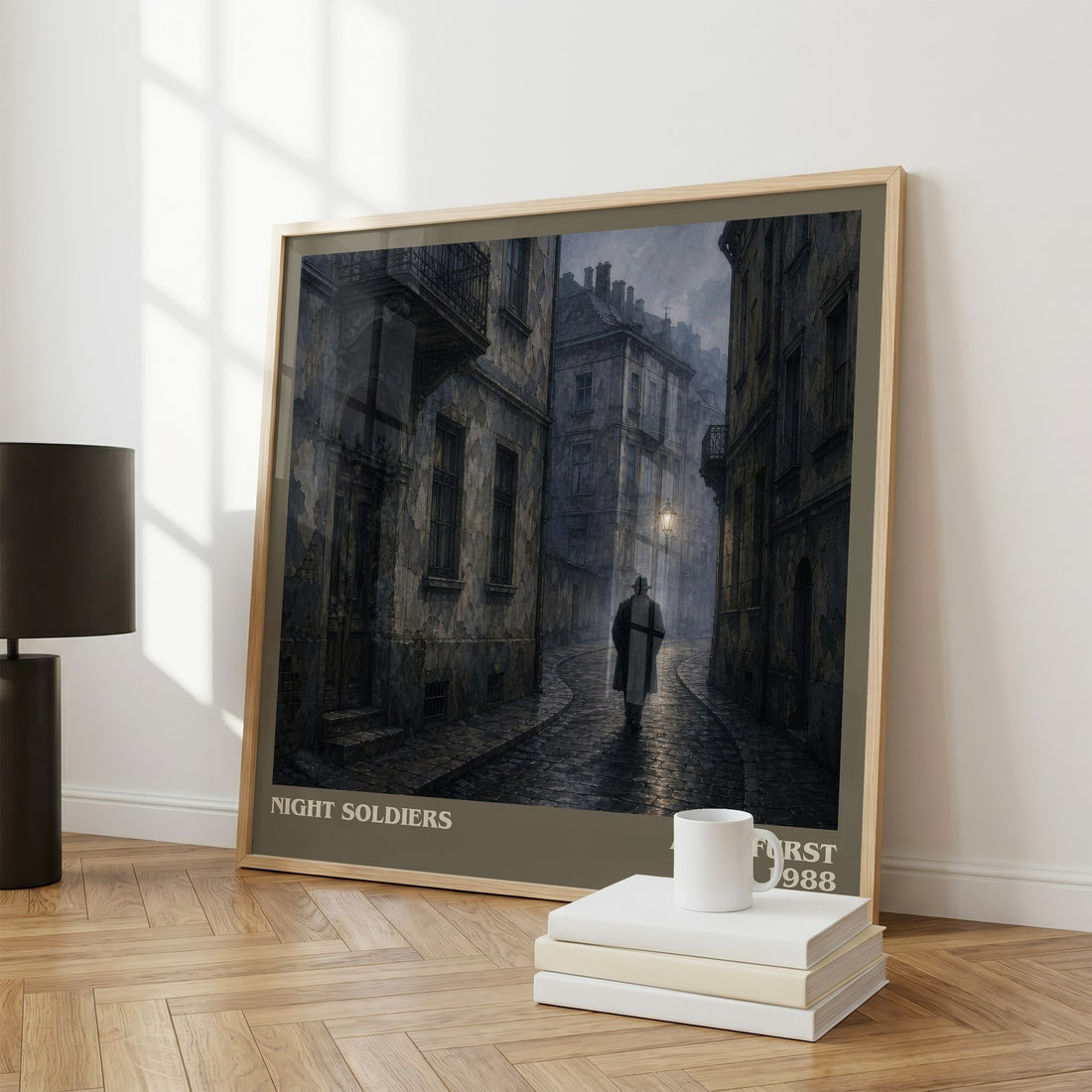 Night Soldiers literary print framed by window – literary home decor