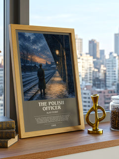 The Polish Officer bookish print framed by window – literary home decor