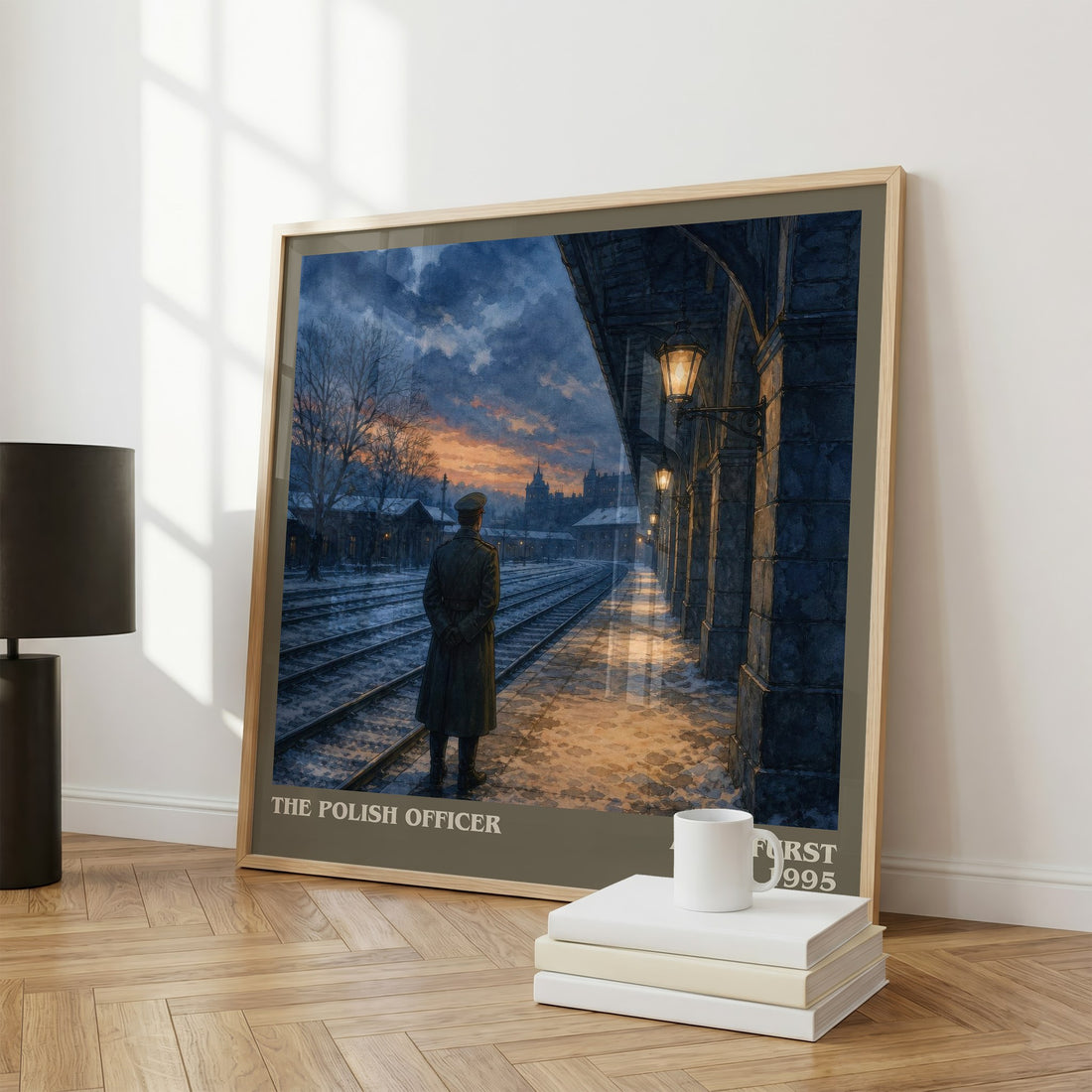 The Polish Officer literary print framed by window – literary home decor