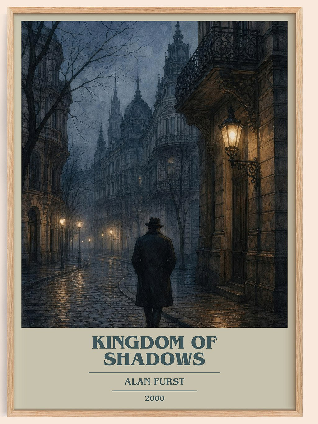 Kingdom of Shadows book cover book poster by Alan Furst – framed literary art print