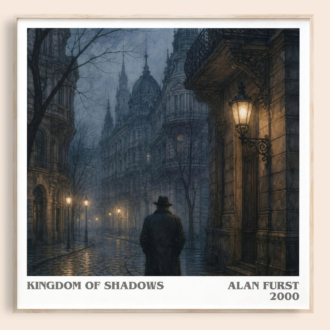 Kingdom of Shadows literary book poster by Alan Furst – framed literary art print