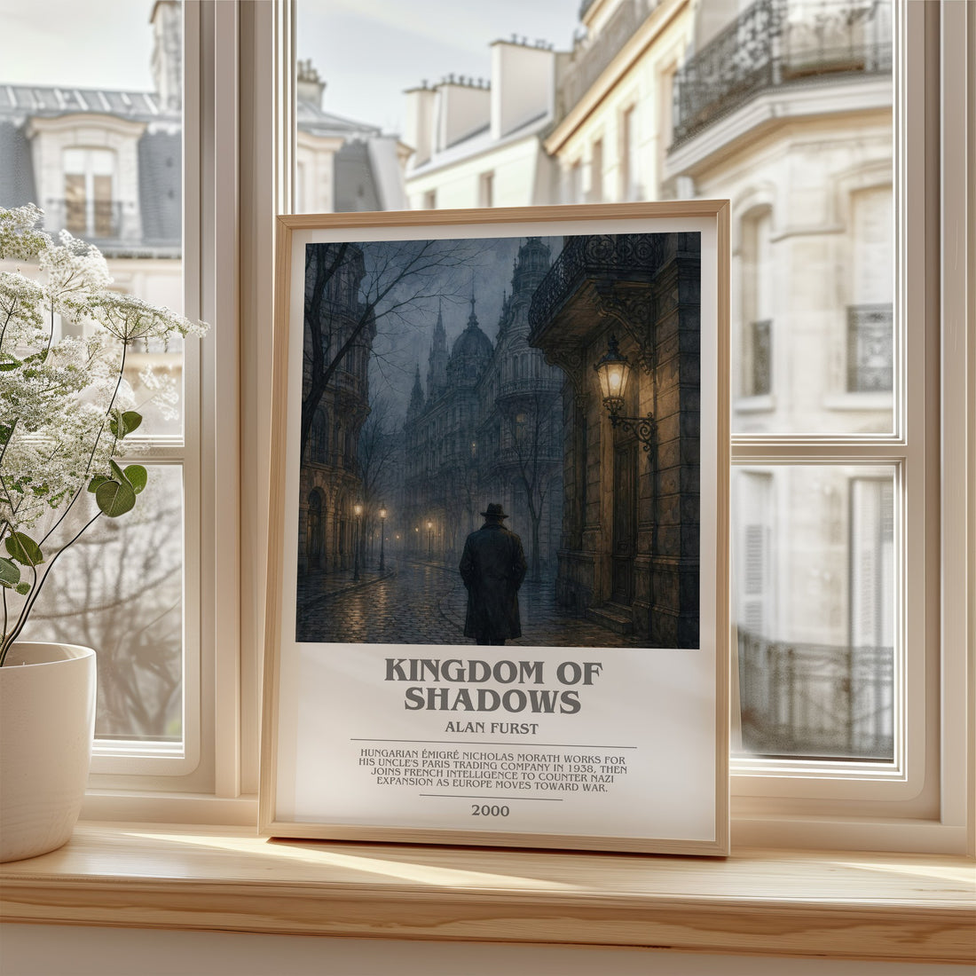Kingdom of Shadows bookish poster colour and style options – Alan Furst book art