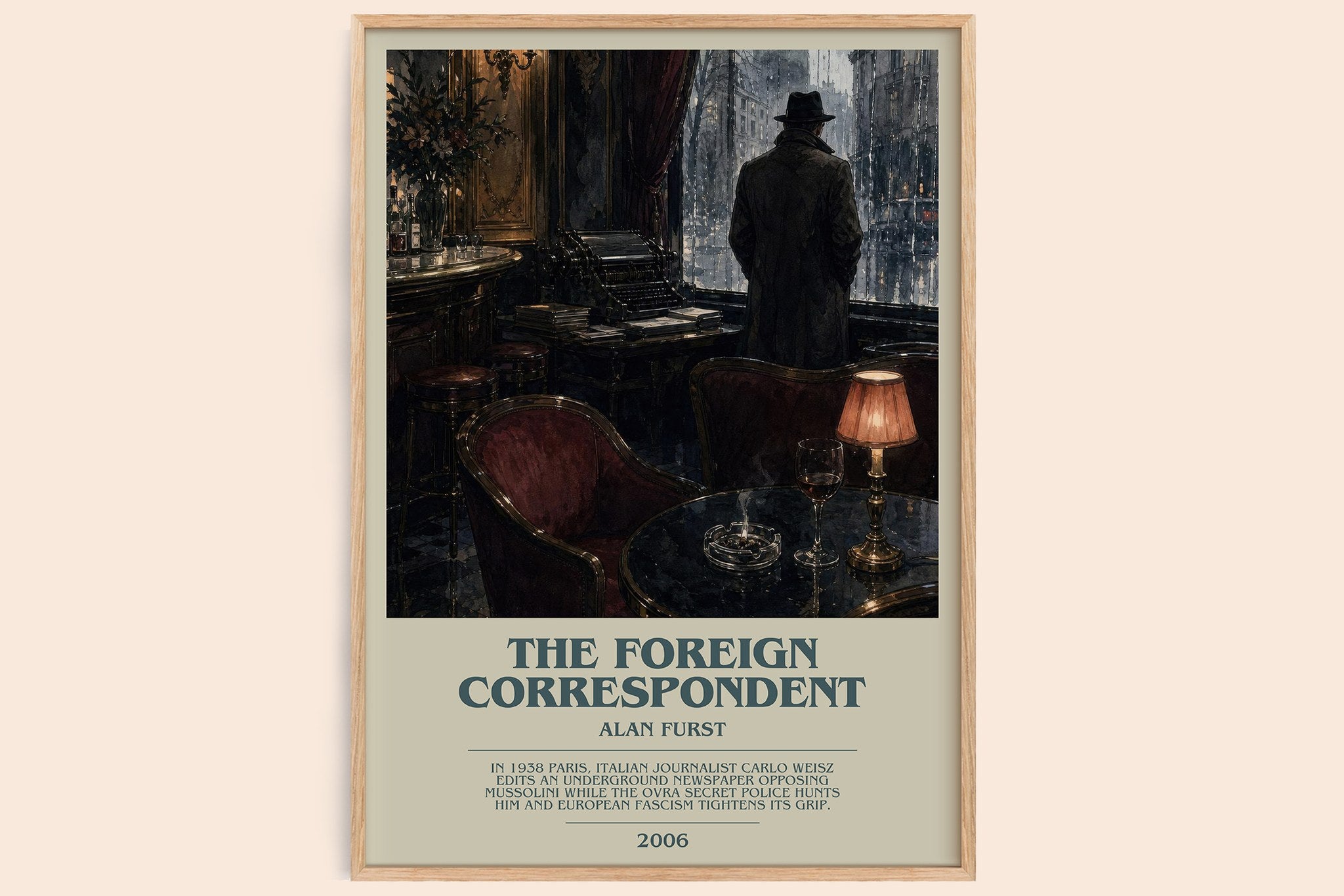The Foreign Correspondent Bookish Wall Art by Alan Furst