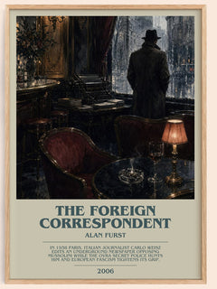 The Foreign Correspondent bookish book poster by Alan Furst – framed literary art print