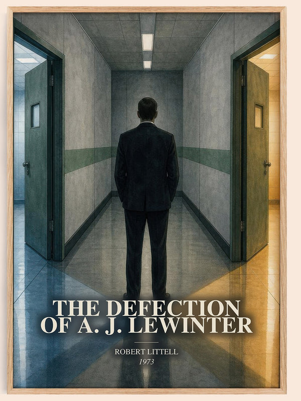 The Defection of A. J. Lewinter watercolour book poster by Robert Littell – framed literary art print