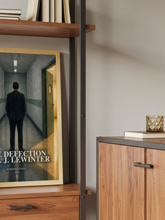 The Defection of A. J. Lewinter book watercolour illustration paper finish options – matte satin gloss