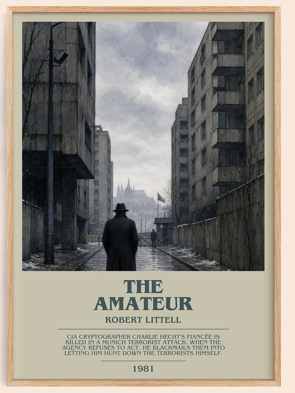 The Amateur bookish book poster by Robert Littell – framed literary art print