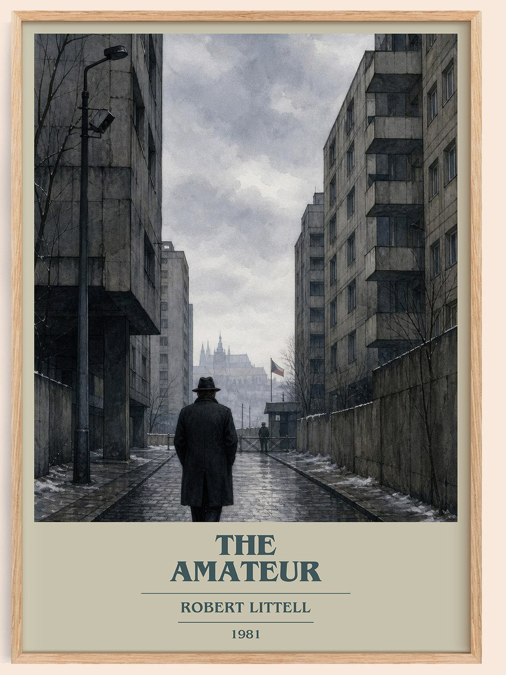 The Amateur book cover book poster by Robert Littell – framed literary art print