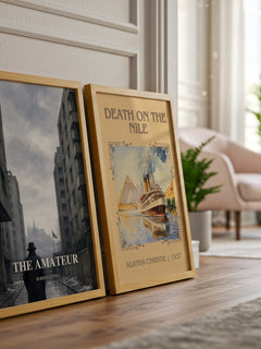 The Amateur watercolour print framed by window – literary home decor