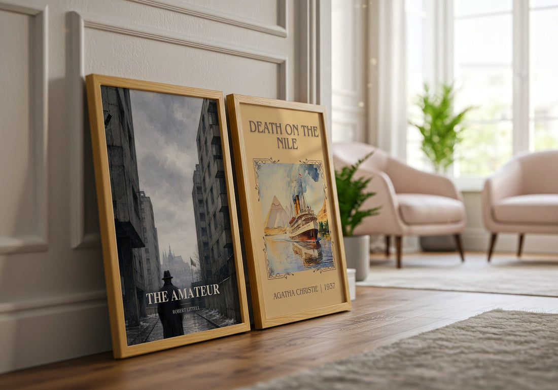 The Amateur watercolour print framed by window – literary home decor