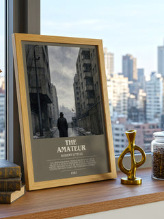 The Amateur bookish print framed by window – literary home decor
