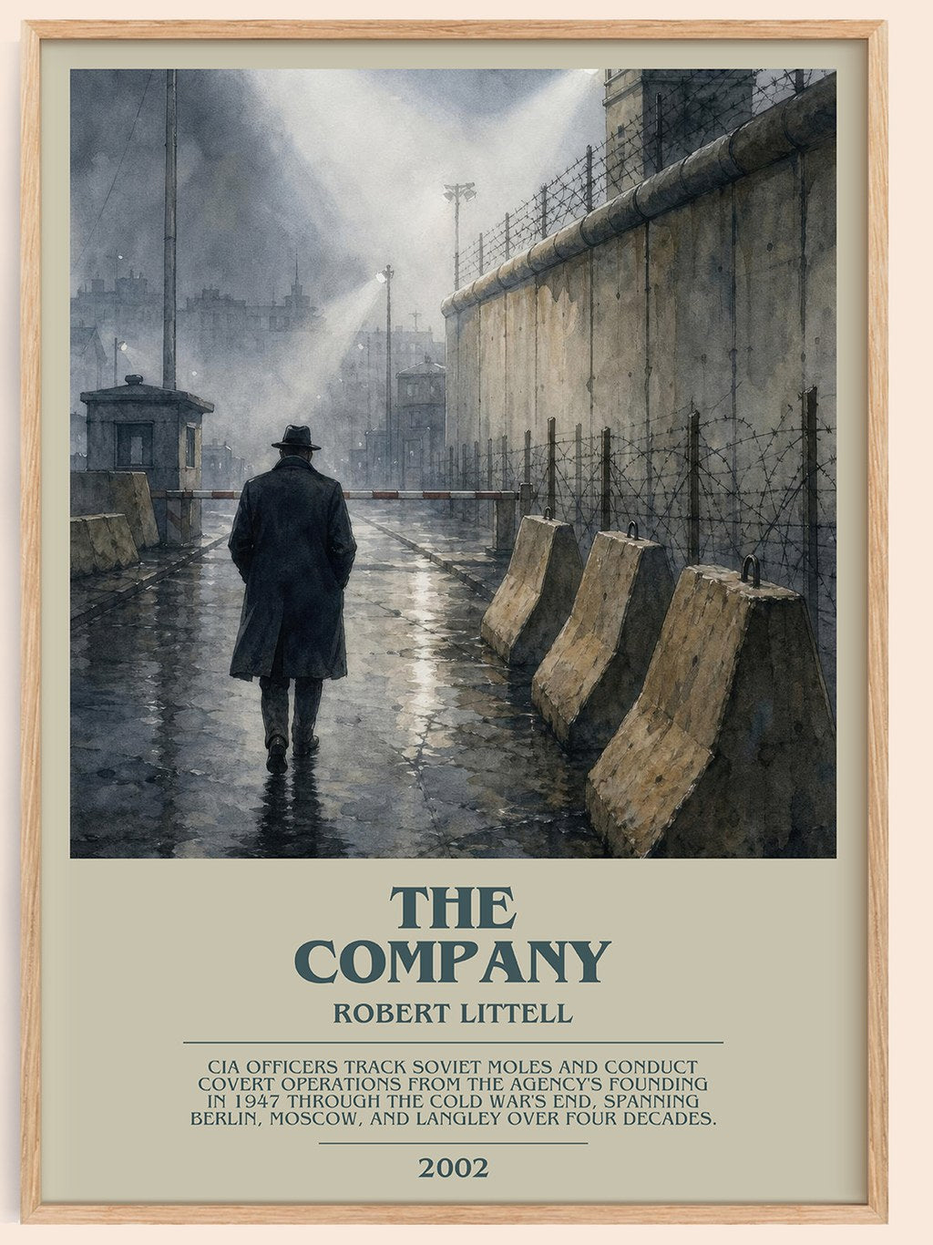 The Company bookish book poster by Robert Littell – framed literary art print