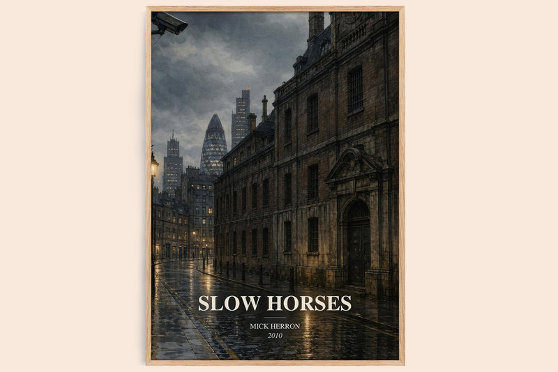 Slow Horses Book Watercolour Illustration by Mick Herron (Edge style)