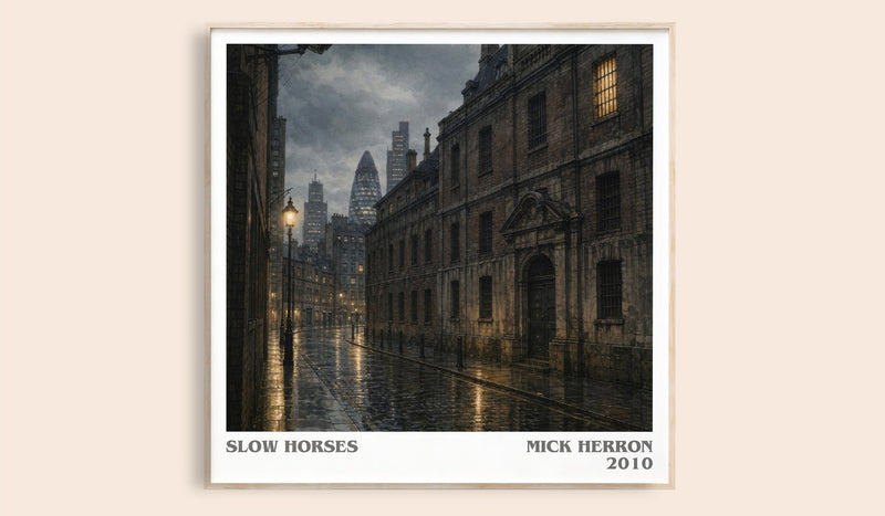 Slow Horses Literary Art Print by Mick Herron (Square style)