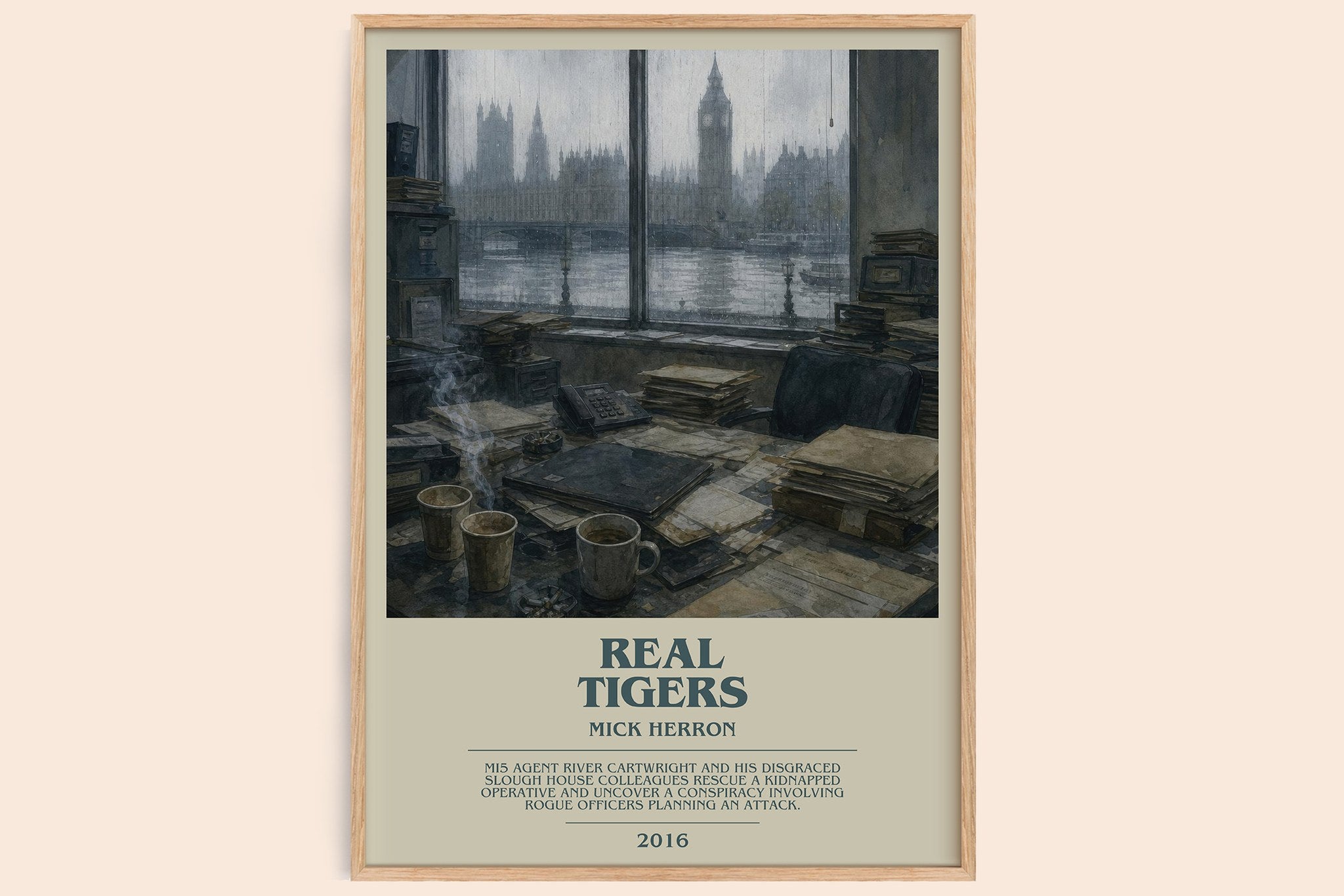 Real Tigers Bookish Wall Art by Mick Herron
