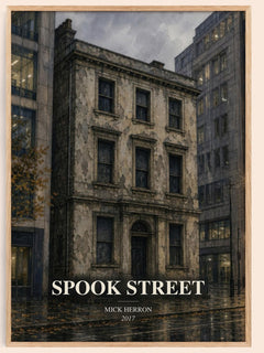 Spook Street watercolour book poster by Mick Herron – framed literary art print