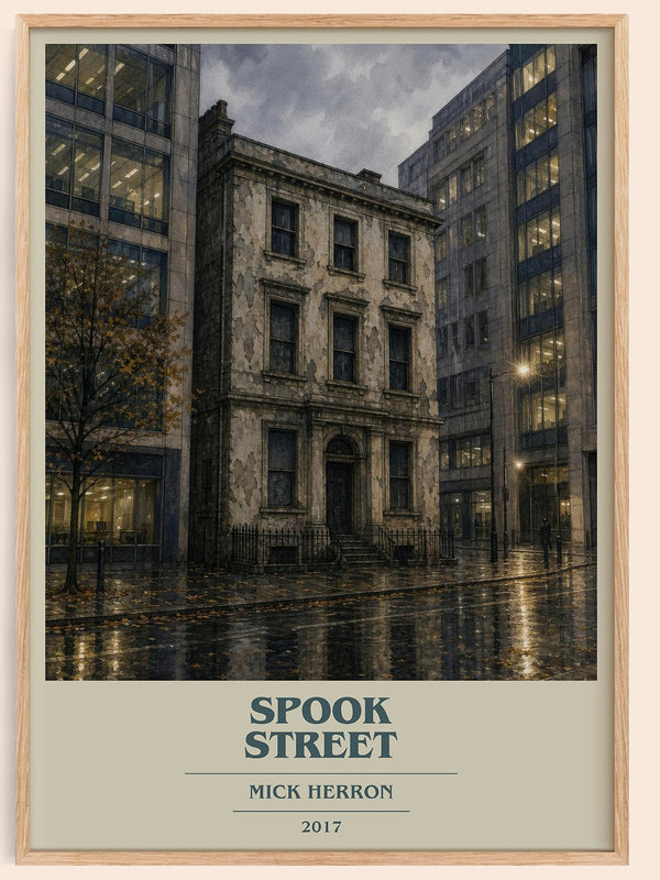 Spook Street book cover book poster by Mick Herron – framed literary art print