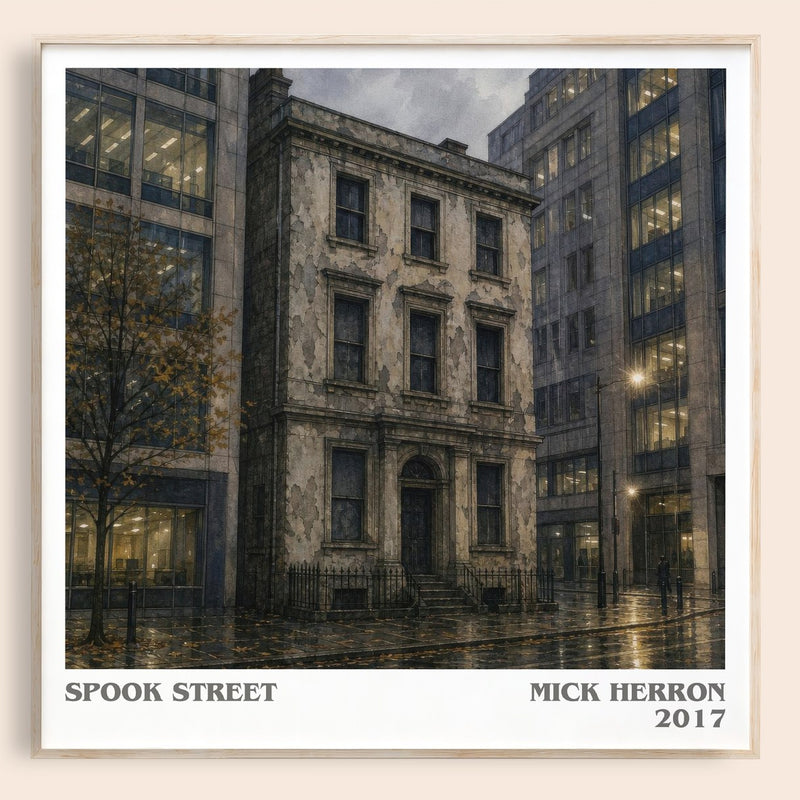 Spook Street literary book poster by Mick Herron – framed literary art print