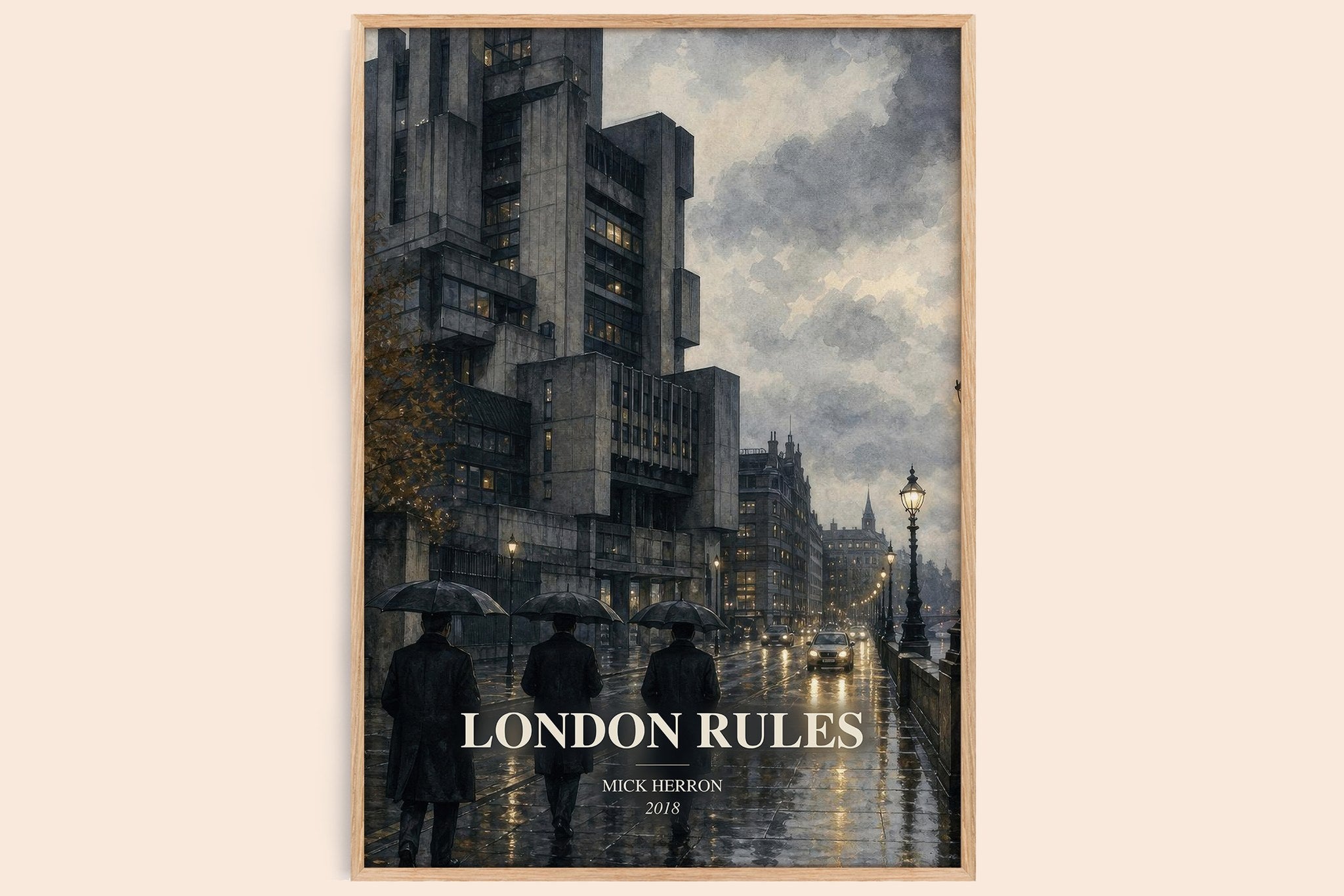 London Rules Book Watercolour Illustration by Mick Herron