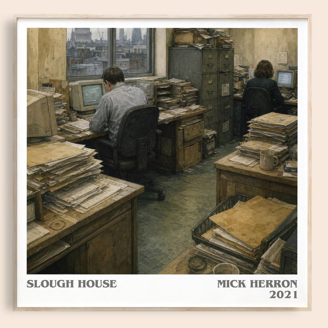 Slough House literary book poster by Mick Herron – framed literary art print
