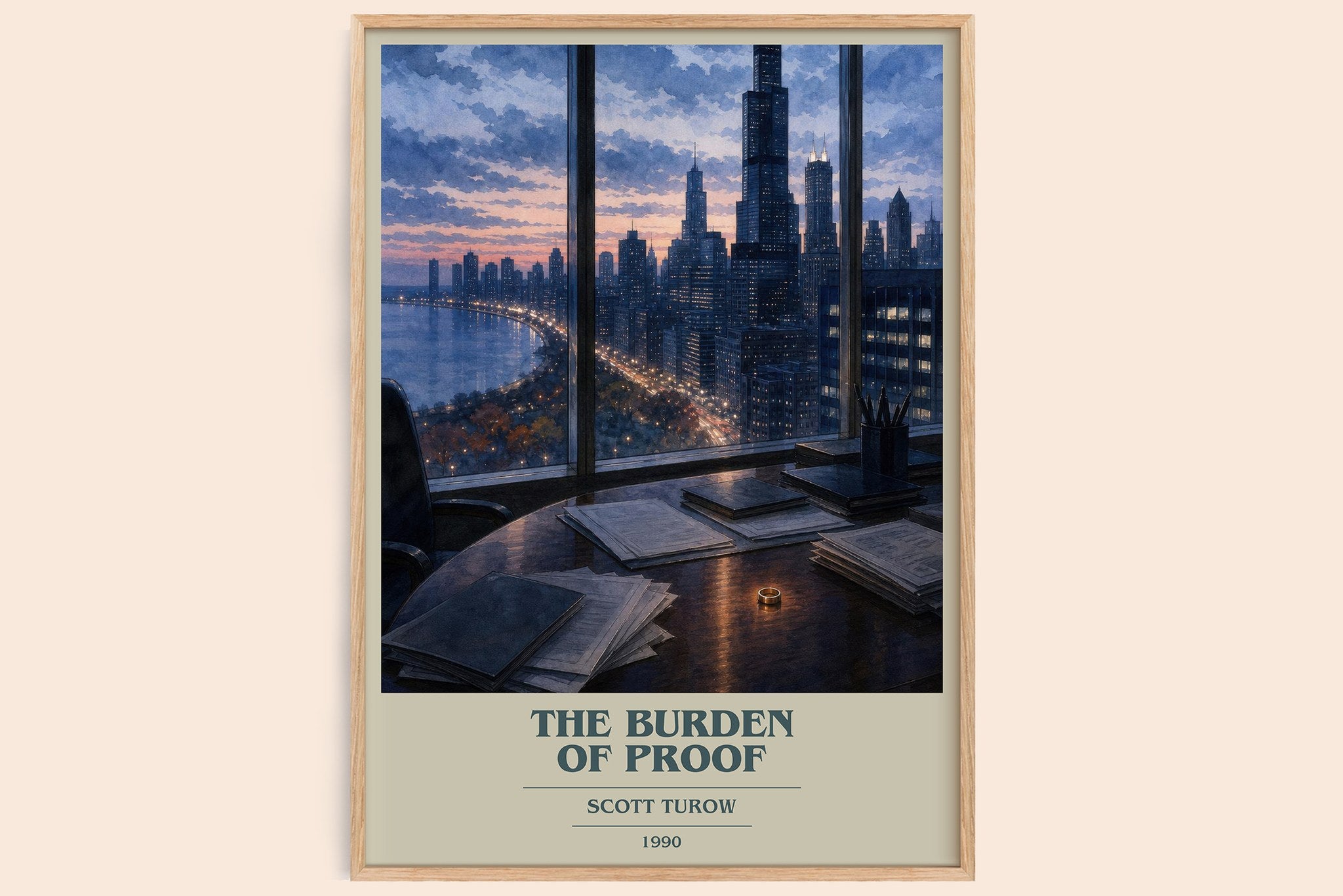 The Burden of Proof Book Cover Poster by Scott Turow