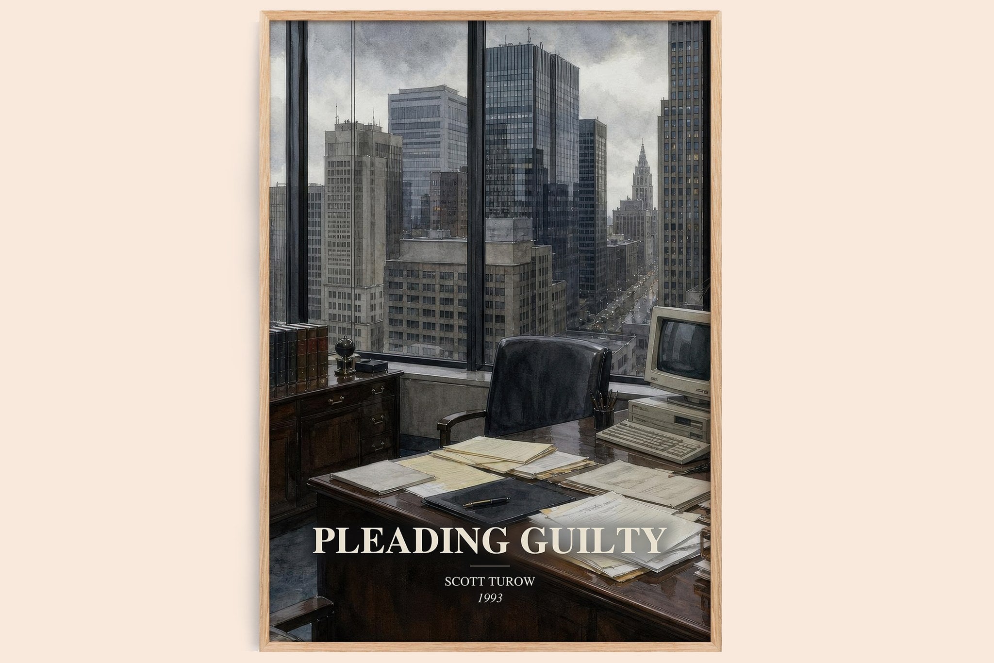 Pleading Guilty Book Watercolour Illustration by Scott Turow