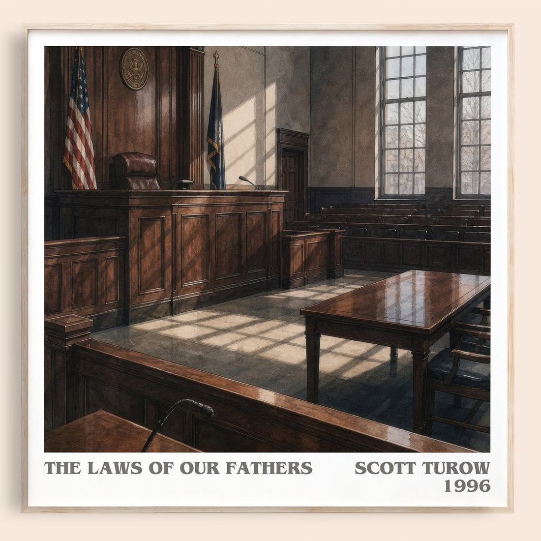 The Laws of Our Fathers literary book poster by Scott Turow – framed literary art print