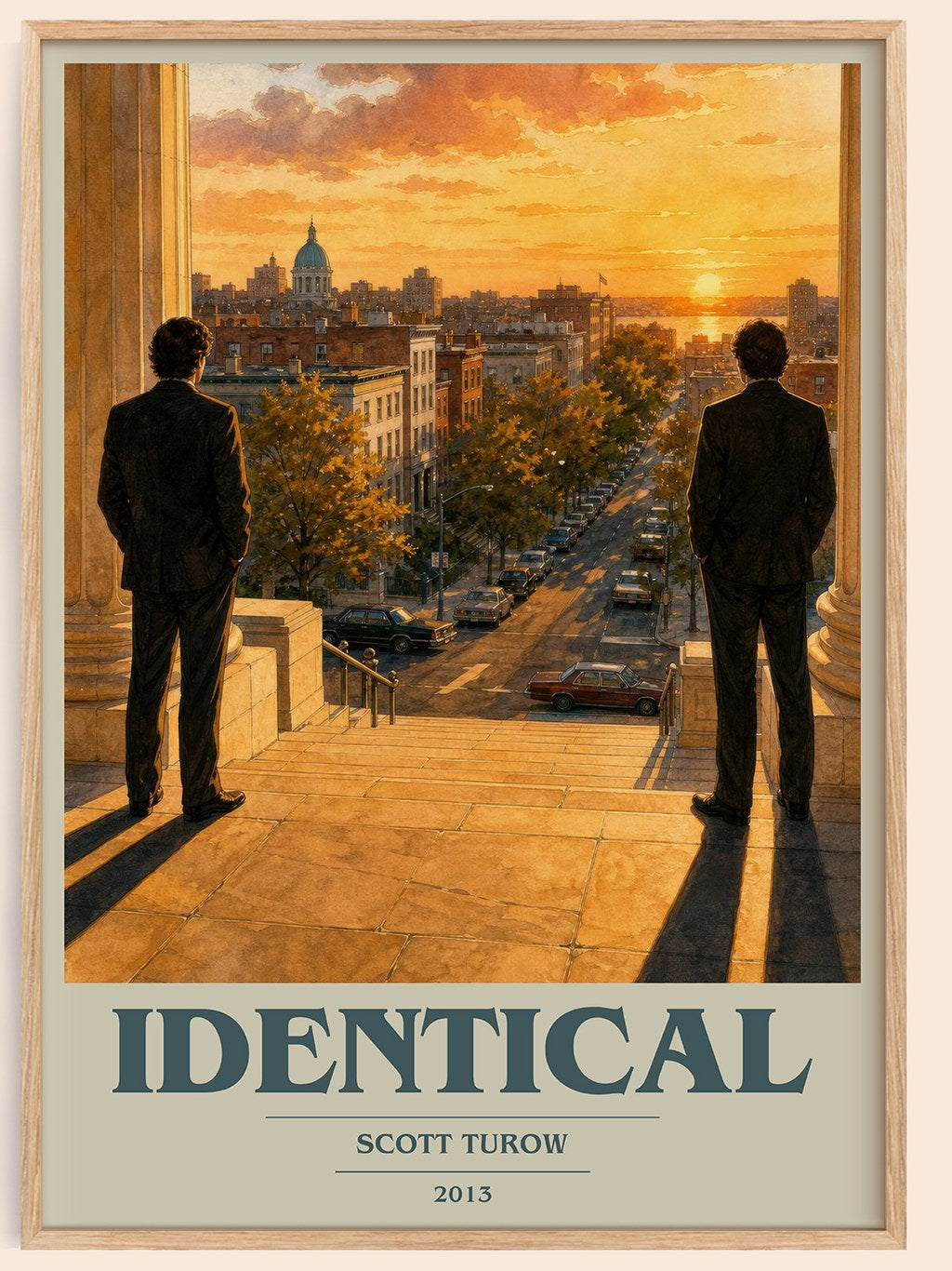 Identical book cover book poster by Scott Turow – framed literary art print