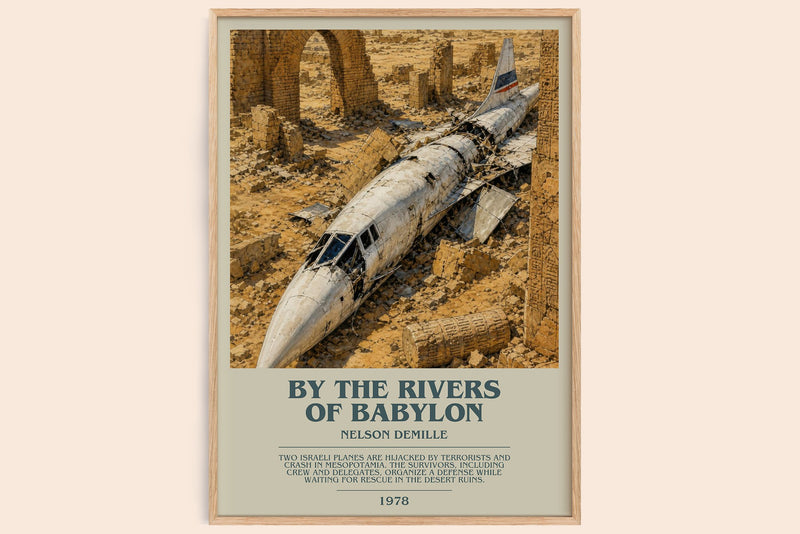 By the Rivers of Babylon Bookish Wall Art by Nelson DeMille (Modern style)