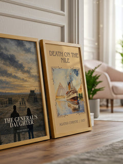 The General's Daughter watercolour print framed by window – literary home decor