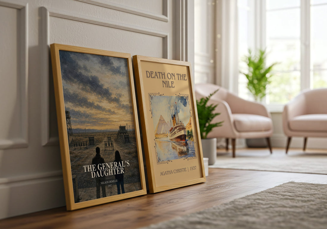 The General's Daughter watercolour print framed by window – literary home decor