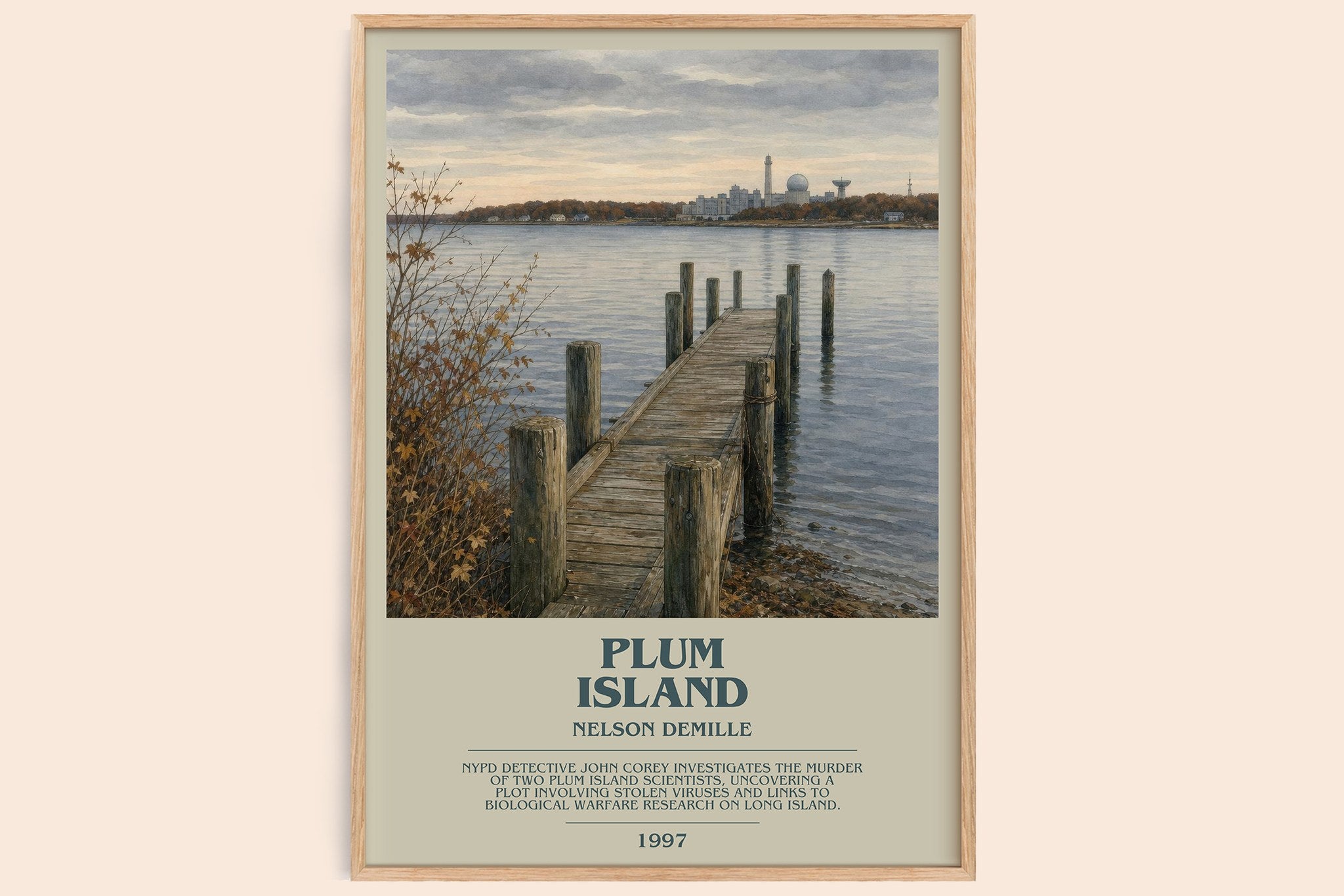 Plum Island Bookish Wall Art by Nelson DeMille