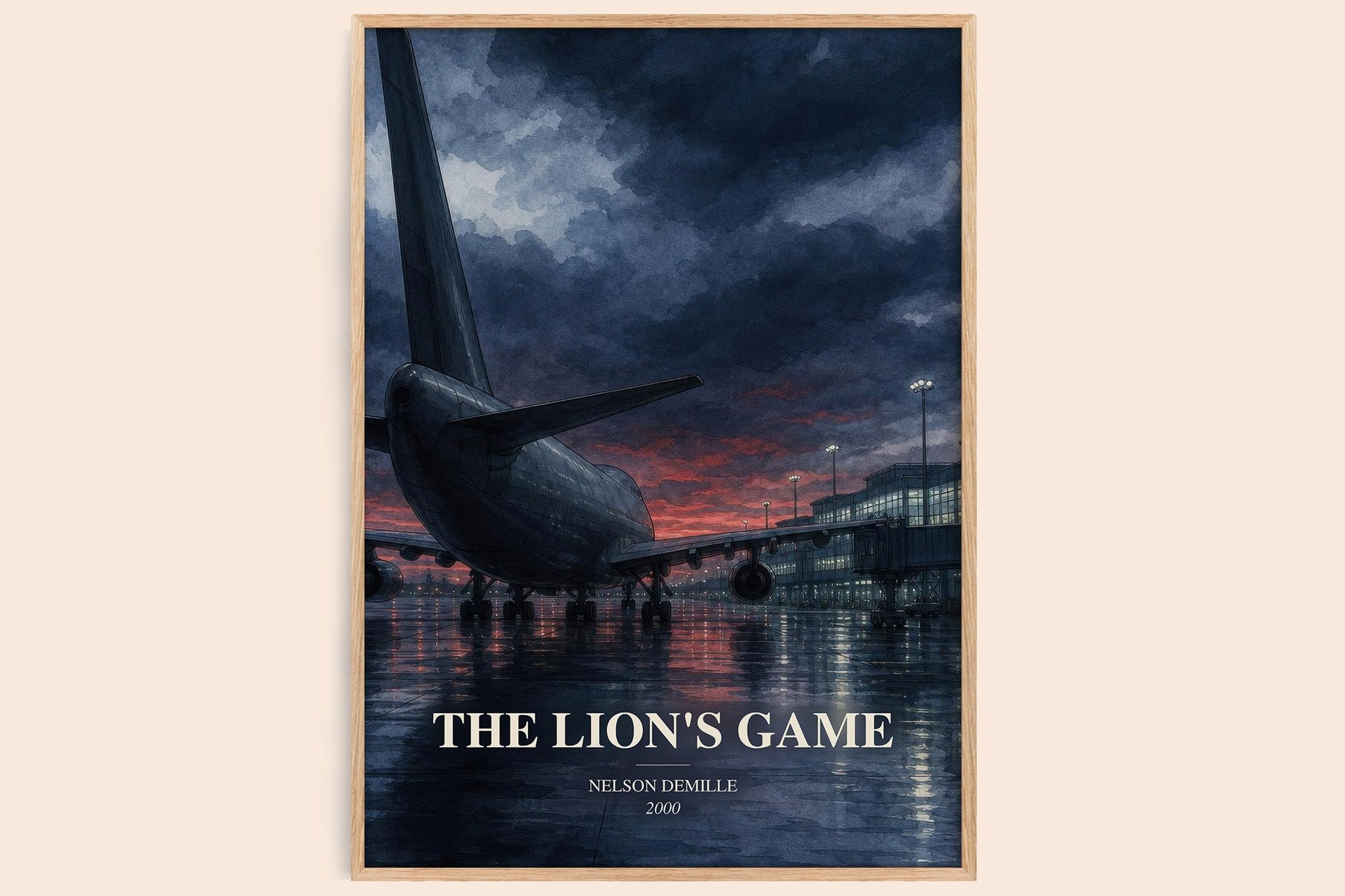 The Lion's Game Book Watercolour Illustration by Nelson DeMille