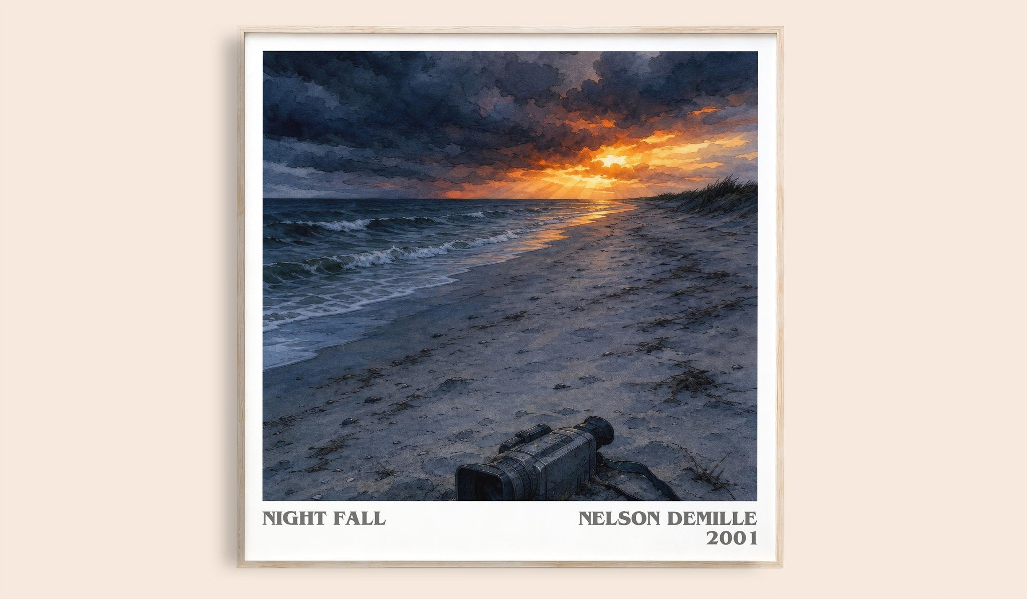 Night Fall Literary Art Print by Nelson DeMille