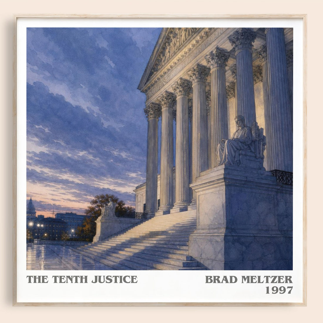 The Tenth Justice literary book poster by Brad Meltzer – framed literary art print