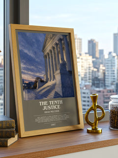 The Tenth Justice bookish print framed by window – literary home decor