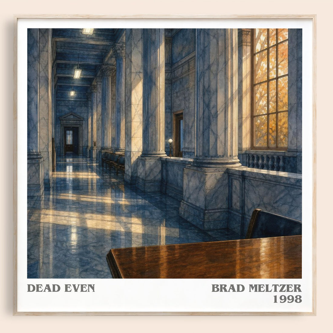 Dead Even literary book poster by Brad Meltzer – framed literary art print