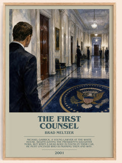 The First Counsel bookish book poster by Brad Meltzer – framed literary art print